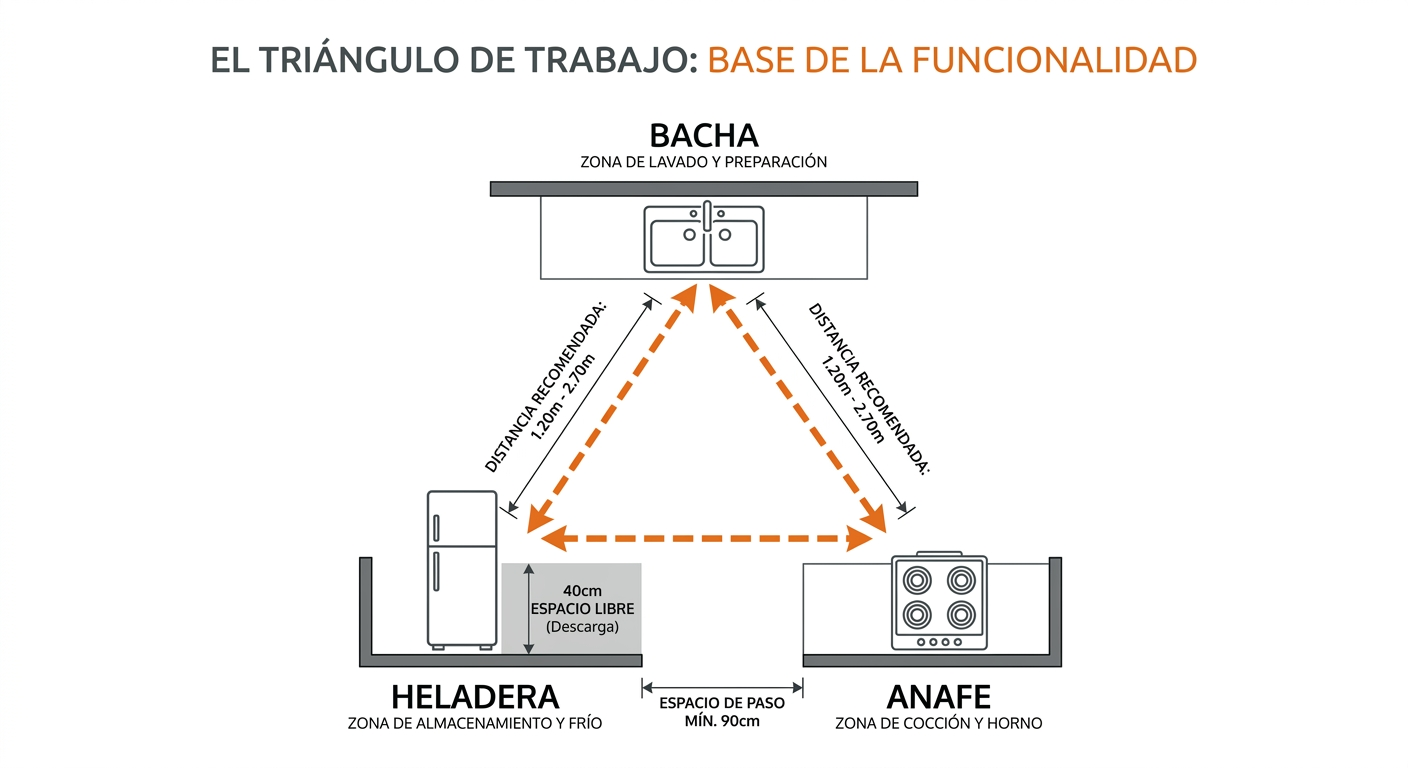 triangulo de trabajo cocina